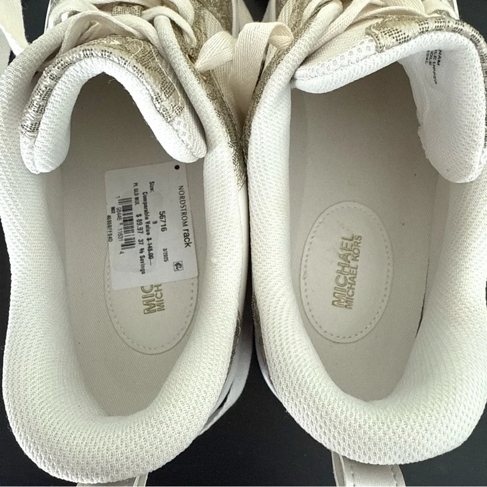 New Michael Kors Emmet Rumi Lace up Sneakers Signature Logo